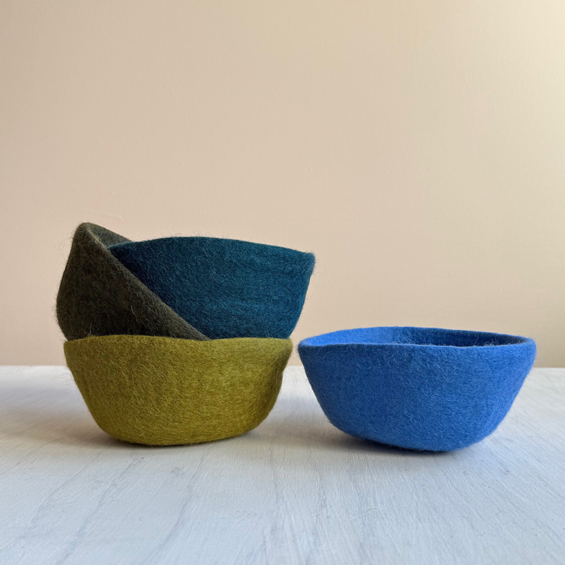 Felted Sorting Bowl Set of 4 COOL