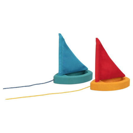 Wooden Puddle Sailboat