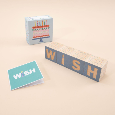 Uncle Goose Occasion Blocks WISH/CAKE