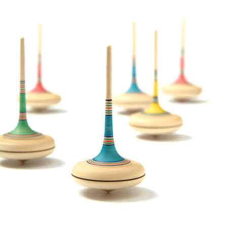 wooden spinning tops