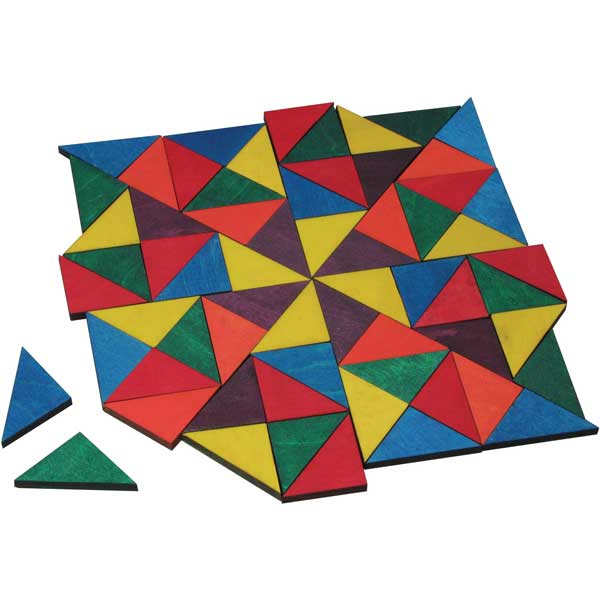 Triangle Mosaic Tiles 96 Pieces (Maple Landmark)