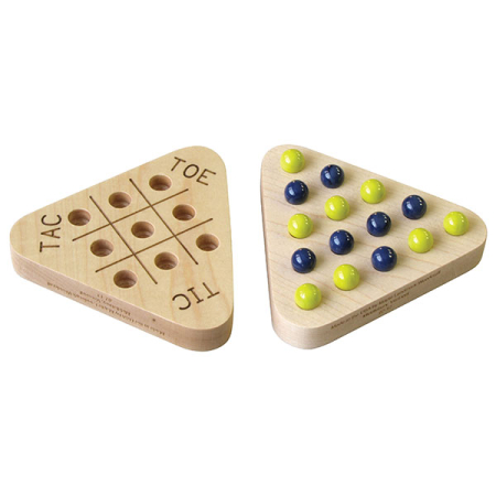 Wooden Tic-Tac-Jump Game (Maple Landmark)