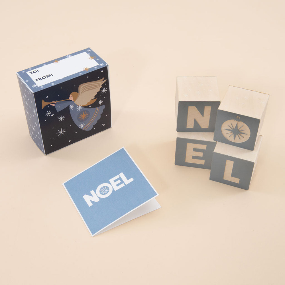 Uncle Goose Occasion Blocks NOEL/ANGEL