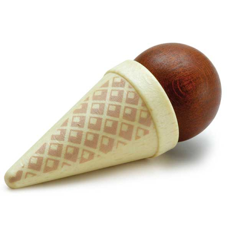 Ice Cream Cone Brown Pretend Food (Erzi)
