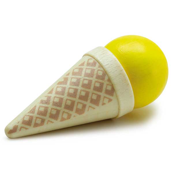 Ice Cream Cone Yellow Pretend Food (Erzi)