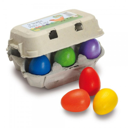 Colored Eggs - Wooden Play Food (Erzi)