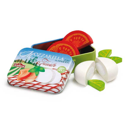 Mozzarella and Tomato in a Tin Pretend Food (Erzi)