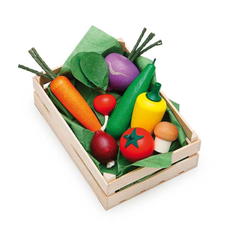Vegetables in Crate Pretend Food Large (Erzi)