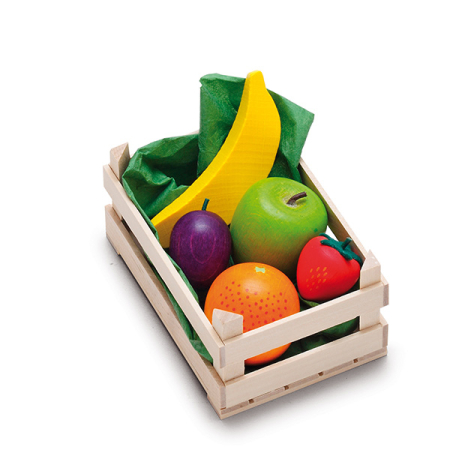 Assorted Fruits in Crate Play Food Small (Erzi Play Food)