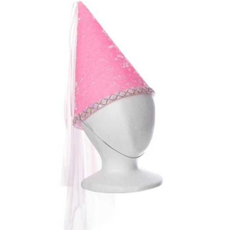 Princess Hat with Sequin Trim PINK (Fairy Finery)