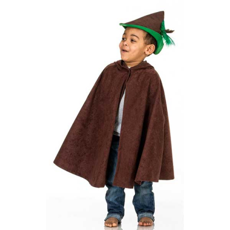 Suede Cloth Dress-Up Cape Brown (Fairy Finery)