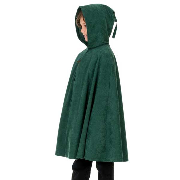 Suede Cloth Dress-Up Cape Green (Fairy Finery)