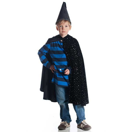 Velvet Glitter Cape Black (Fairy Finery)