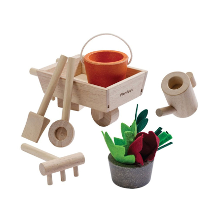 Plan Toys Garden Wheelbarrow Set