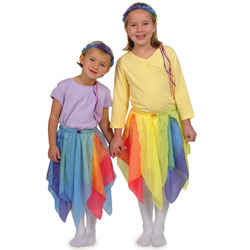 Reversible Rainbow Silk Fairy Skirt (Sarah's Silks)