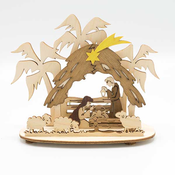 Nativity Scene Tealight Candleholder