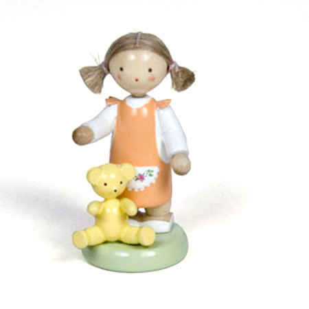 Girl with Teddy Bear (Flade)