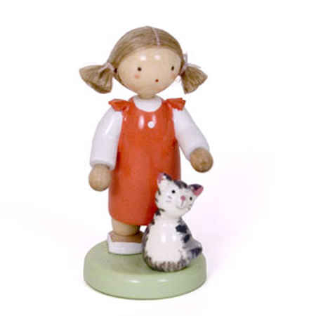 Girl with Kitten (Flade)