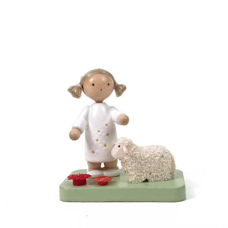 Little Girl with Lamb Figurine (Flade)