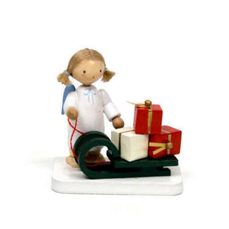Angel with Sled and Gifts (Flade)