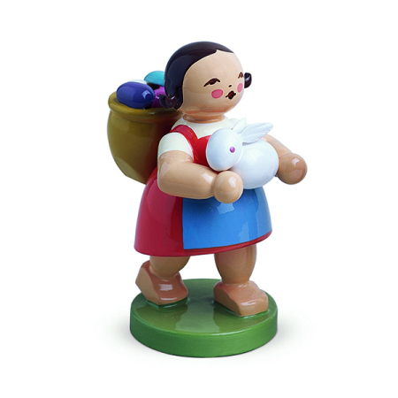 Girl with Basket and Rabbit (Wendt und Kuehn)