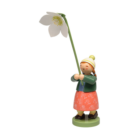 Girl with Christmas Rose (Wendt und Kuehn)