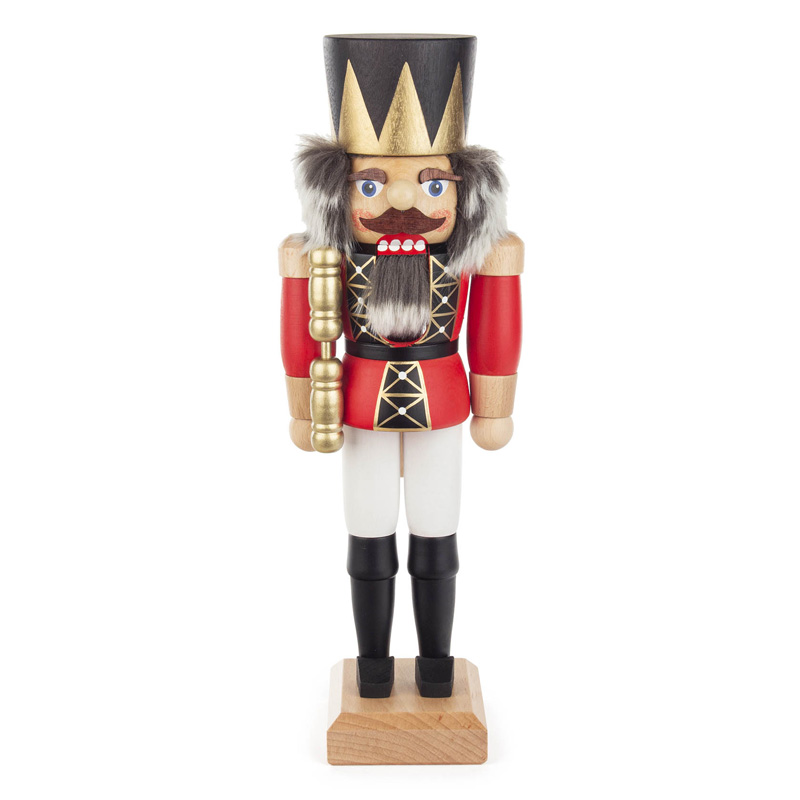 Wooden Nutcracker King Red 14.17 in