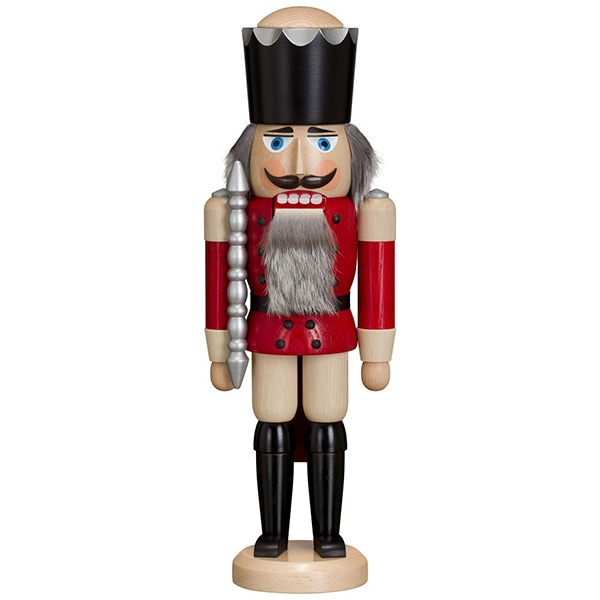 Seiffener Nutcracker King Red  Stained