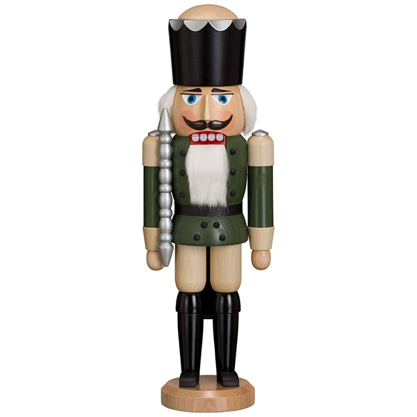 Seiffener Nutcracker King Green Stained