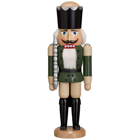 Seiffener Nutcracker King Green Stained
