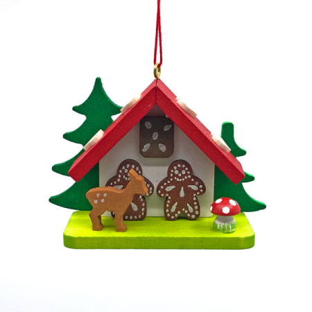 Gingerbread House with Fawn Christmas Ornament (Ulbricht)