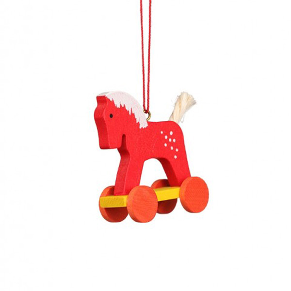 Red Toy Horse Christmas Tree Ornament (Ulbricht)