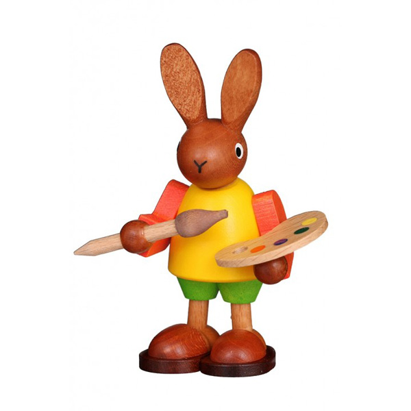 Rabbit Painter with Brush and Pallette Ornament (Ulbricht)
