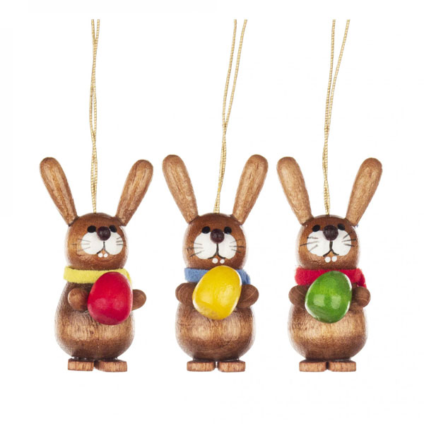 Set of 3 Easter Bunny Ornaments