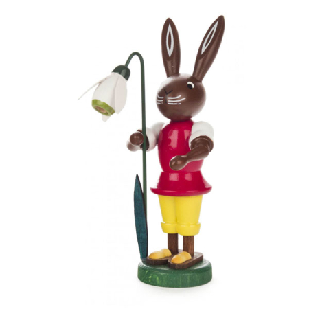 Rabbit with Snowdrop Decoration