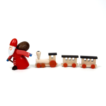 Santa Claus with Train Ornament