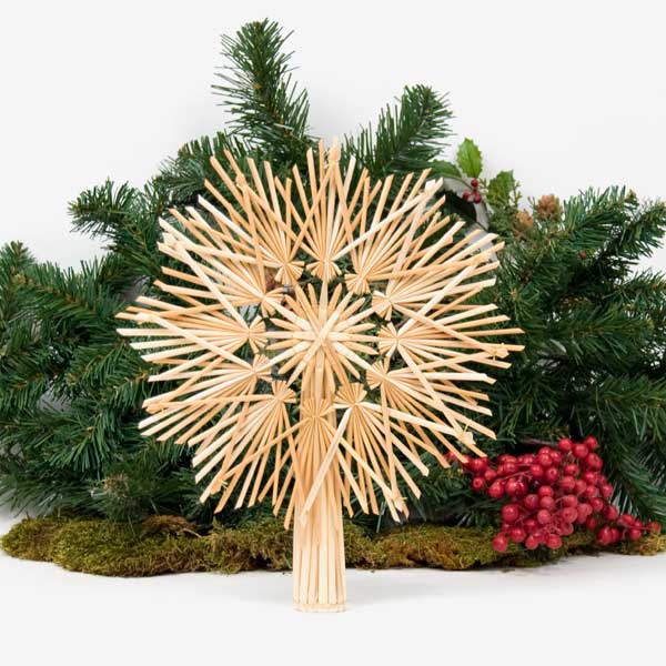 Straw Christmas Tree Topper for Larger Trees