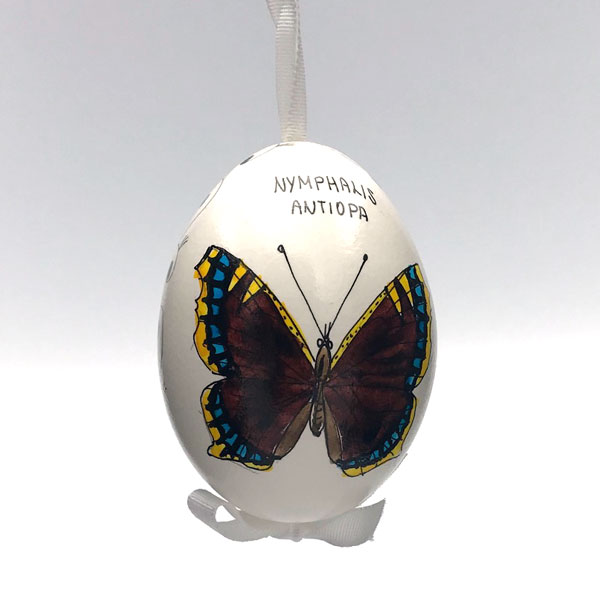 Easter Egg with Handpainted Butterfly