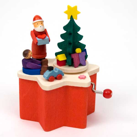 Santa Music Box with Crank