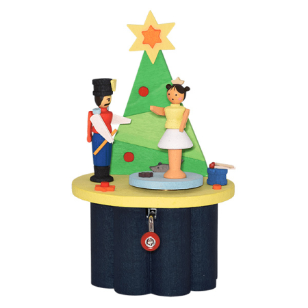 Nutcracker Music Box with Crank