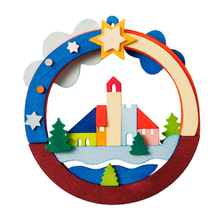 Christmas Village Diorama Hanging Ornament