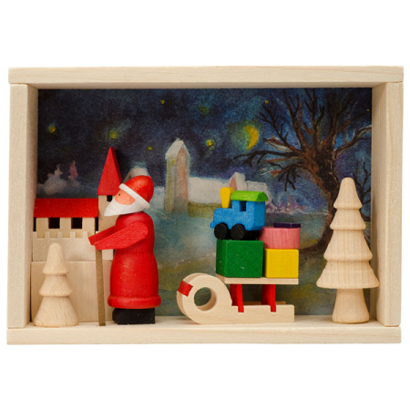 Congratulations Box Santa with Sled