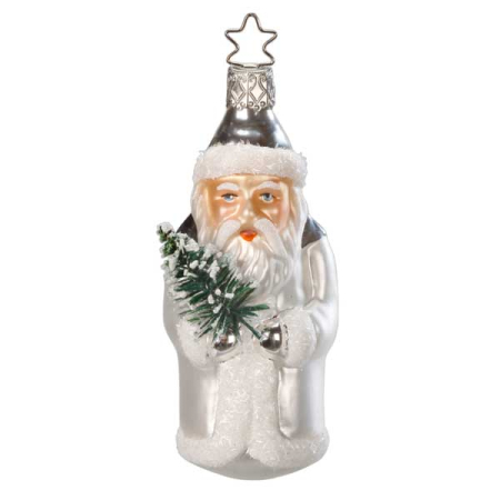 Silver Nikolaus Glass Ornament