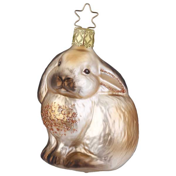 Rabbit Glass Ornament