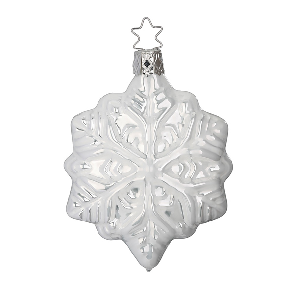 Snowflake Glass Ornament 3.6in