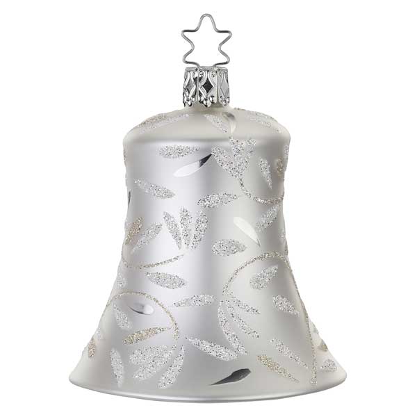 Silver Bell Glass Ornament