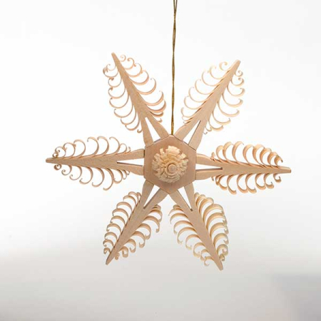 Shaved Star Christmas Tree Ornament