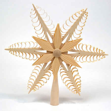 Spanbaum Wooden Tree Topper Plain Star