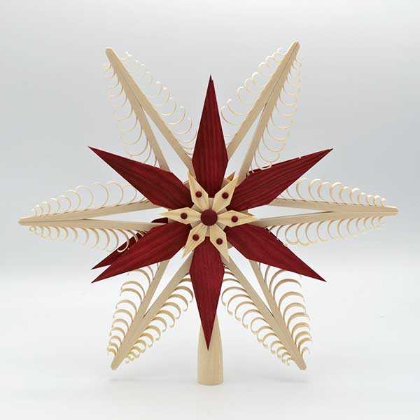Large Tree Topper with Red and Natural Star