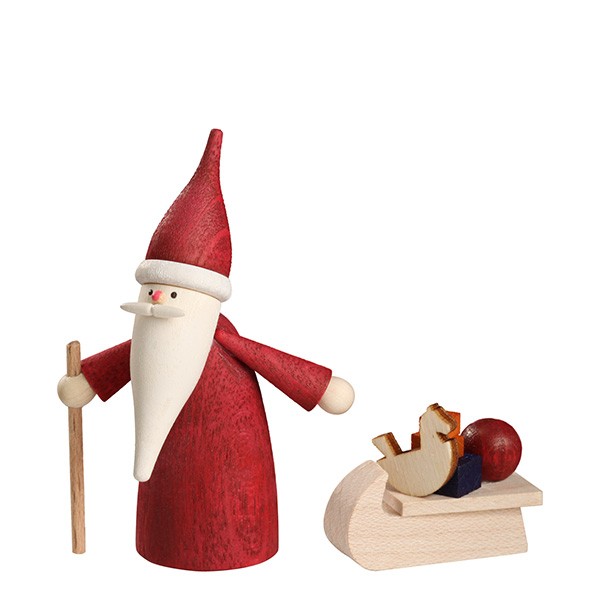 Santa Dwarf with Gifts and Sled Table Decoration